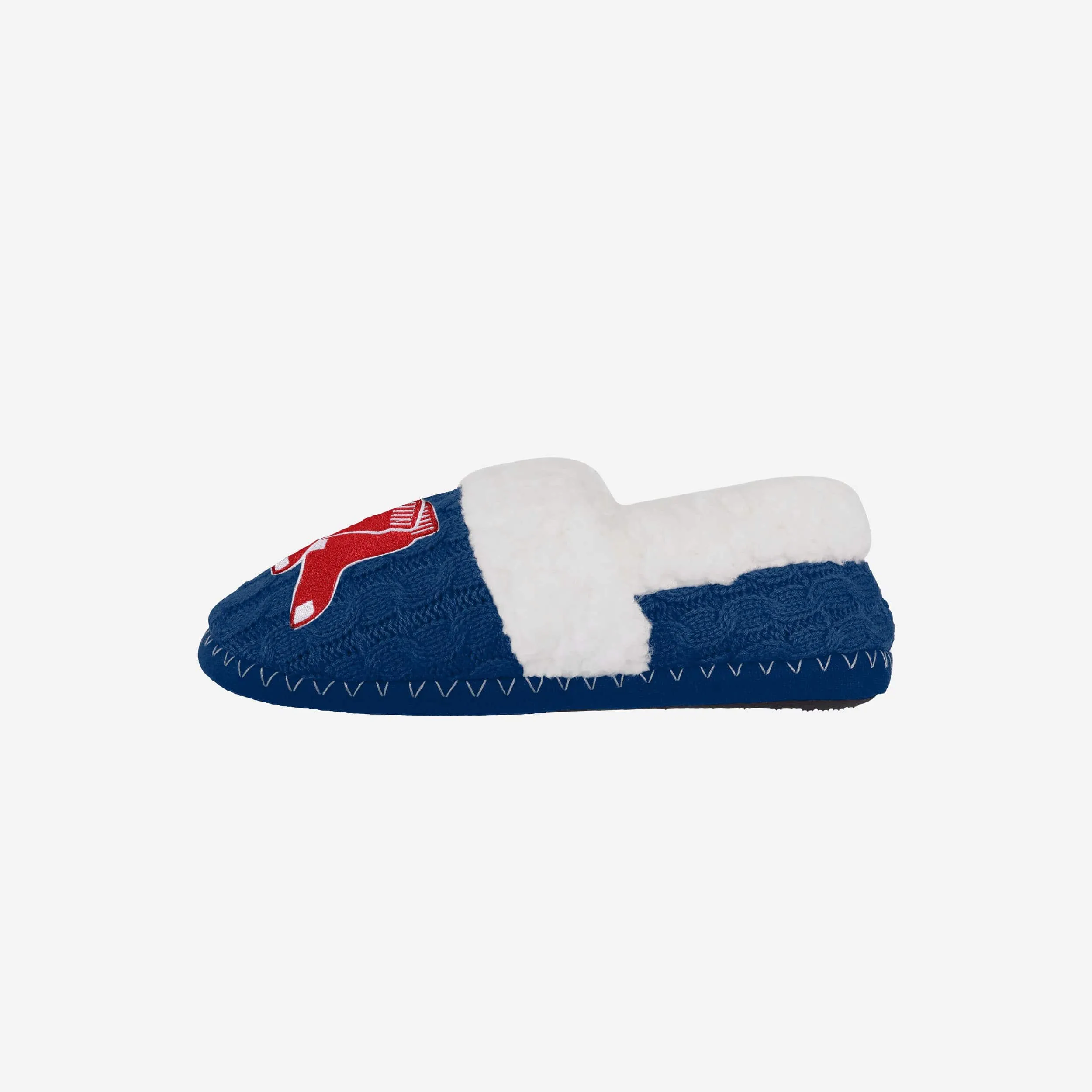 Boston Red Sox Womens Team Color Moccasin Slipper