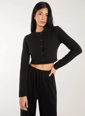 Brushed Long Sleeve Cardigan