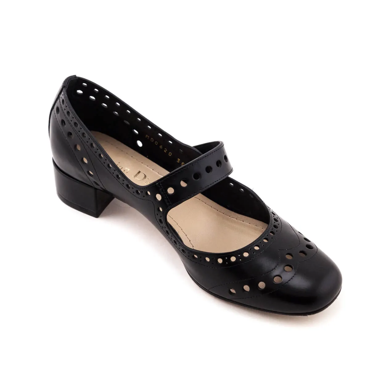 Dior Black Teddy D Mary Jane Pumps Size US 5.5 | EU 35.5