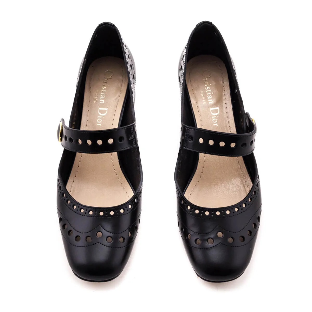 Dior Black Teddy D Mary Jane Pumps Size US 5.5 | EU 35.5