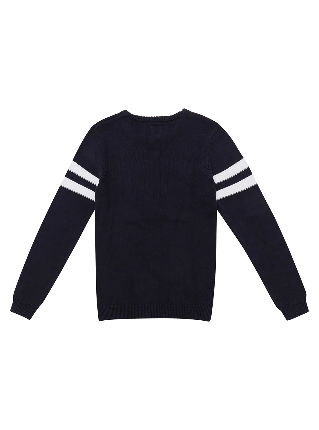 Eco Blue Varsity Logo Knit Jumper (7-16)