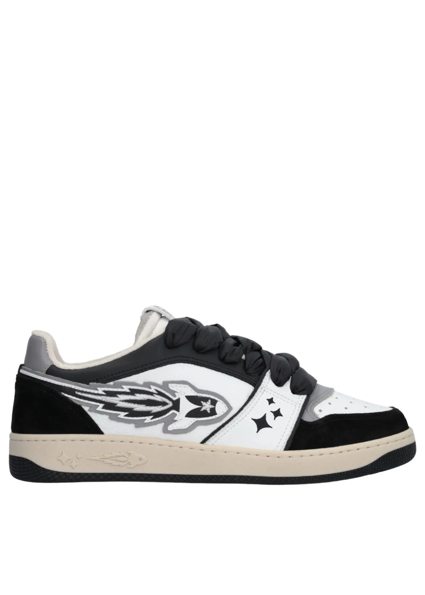 Ej Egg Rocket Low Sneaker-Black And White