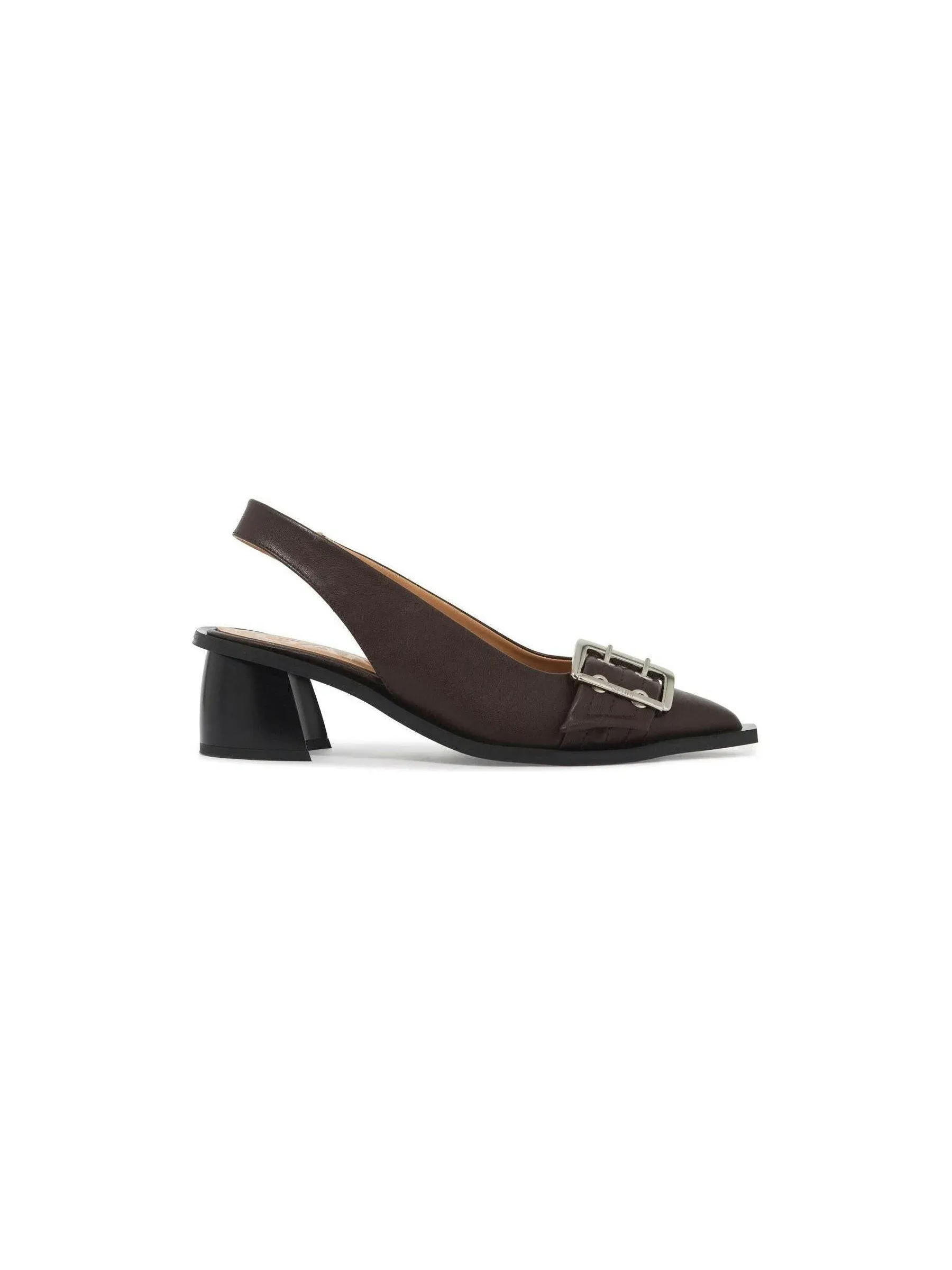 Feminine Buckle Slingback Pumps