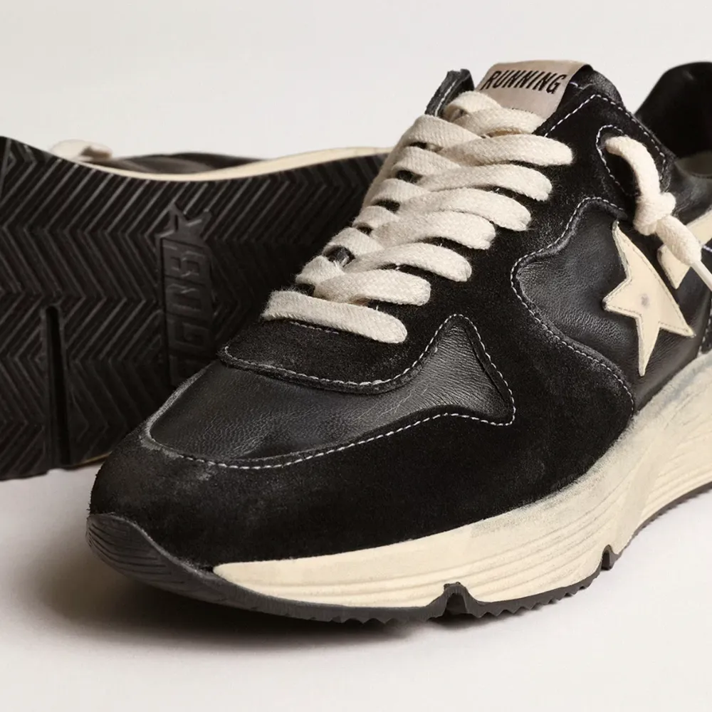 Golden Goose - Running Sole in Black Nappa and Suede