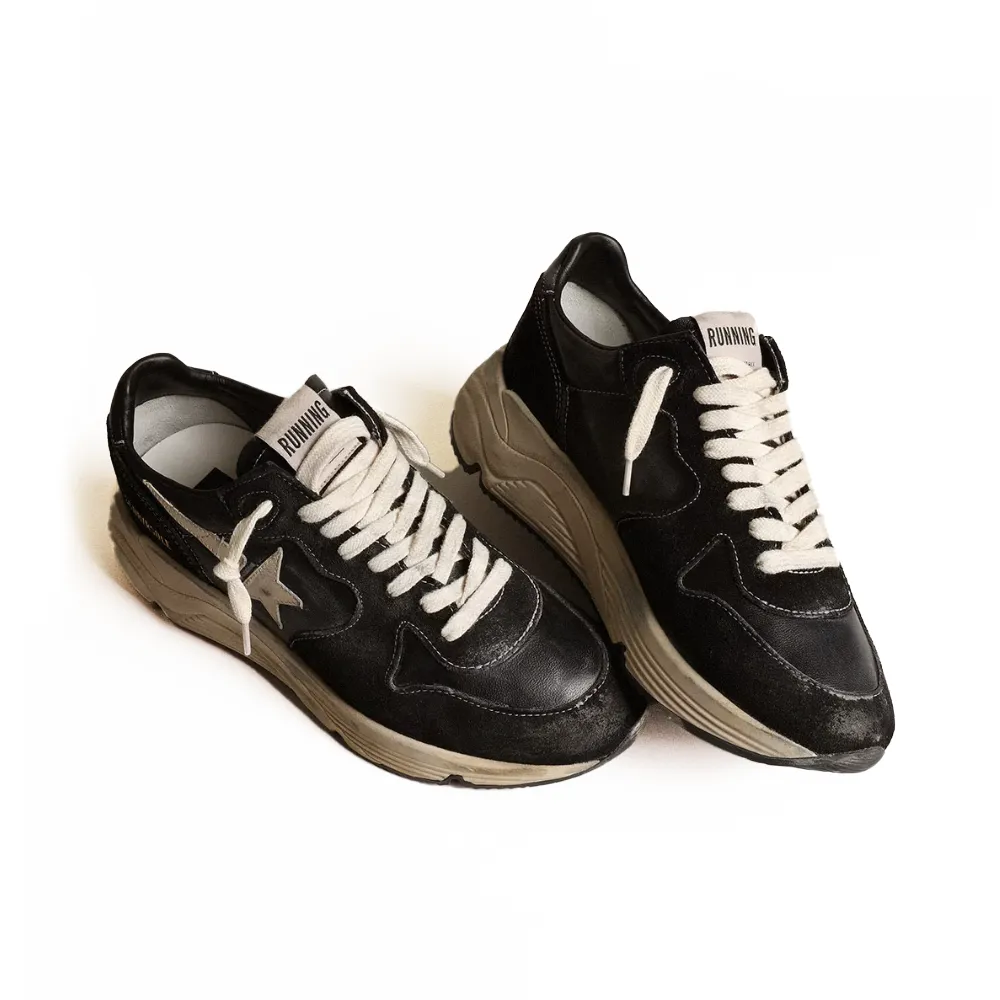 Golden Goose - Running Sole in Black Nappa and Suede
