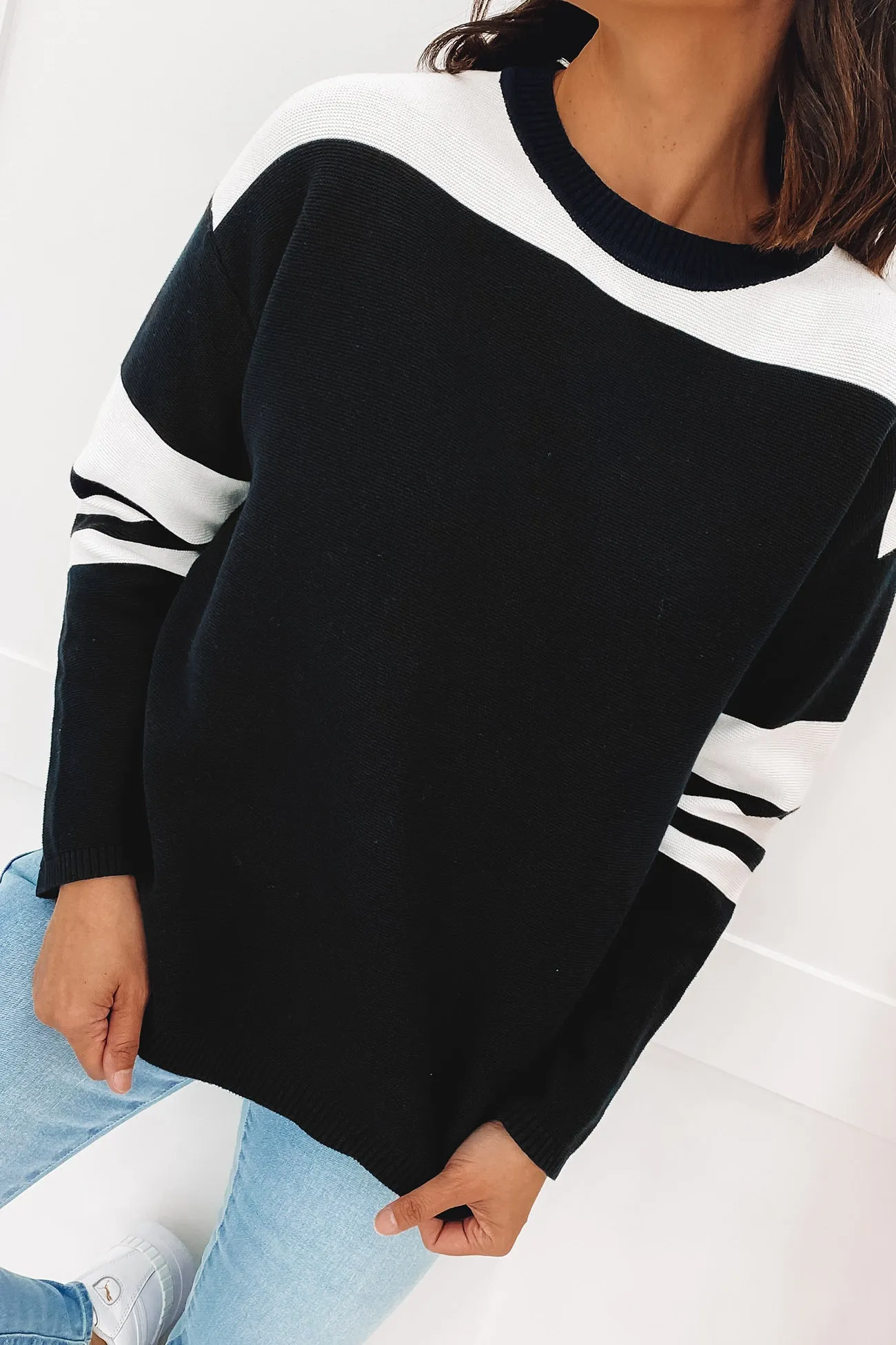 Grace Knit Crew Black
