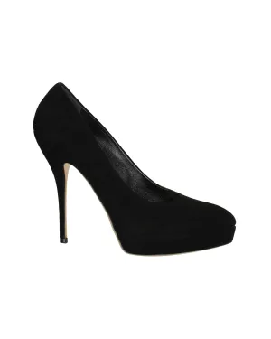 Gucci Platform Pumps in Black Suede