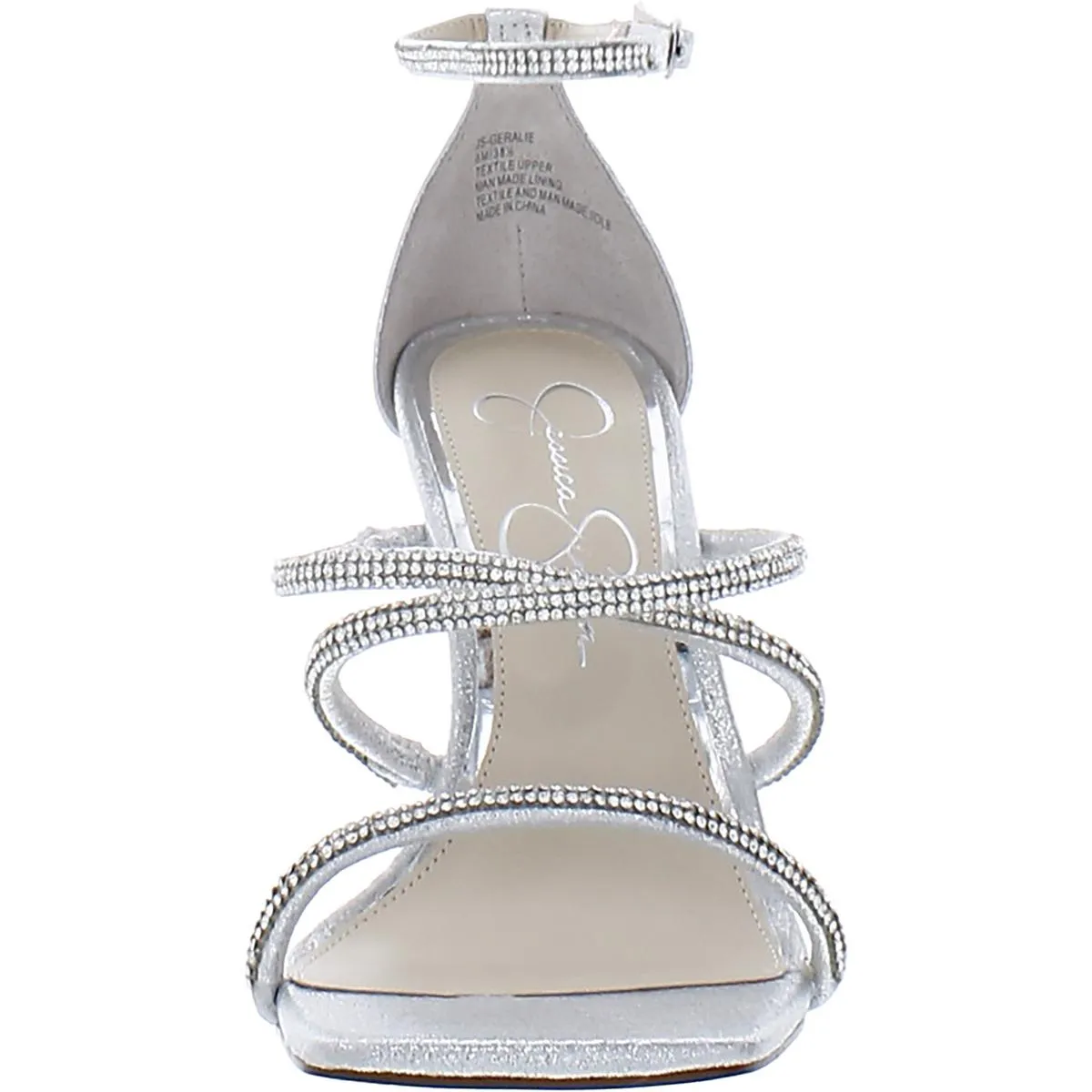 Jessica Simpson Womens Rhinestone Strappy Pumps