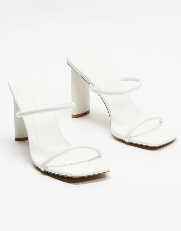 Johana Heel - White Scale