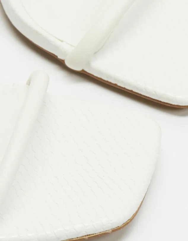 Johana Heel - White Scale