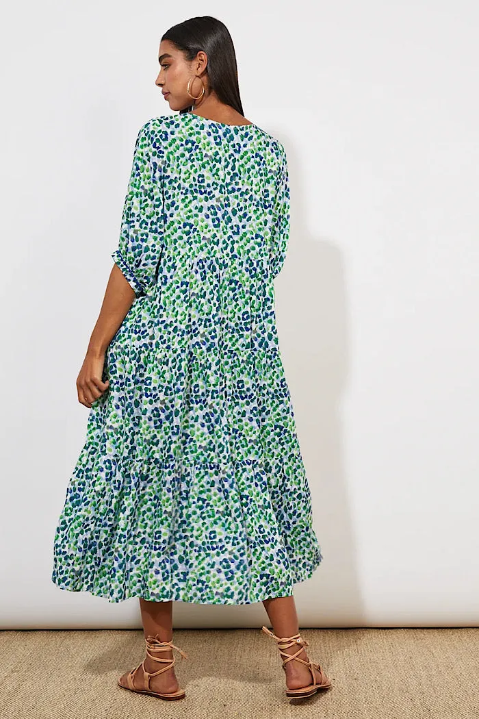 LAMU TIERED MAXI DRESS - SAVANNA BLUE