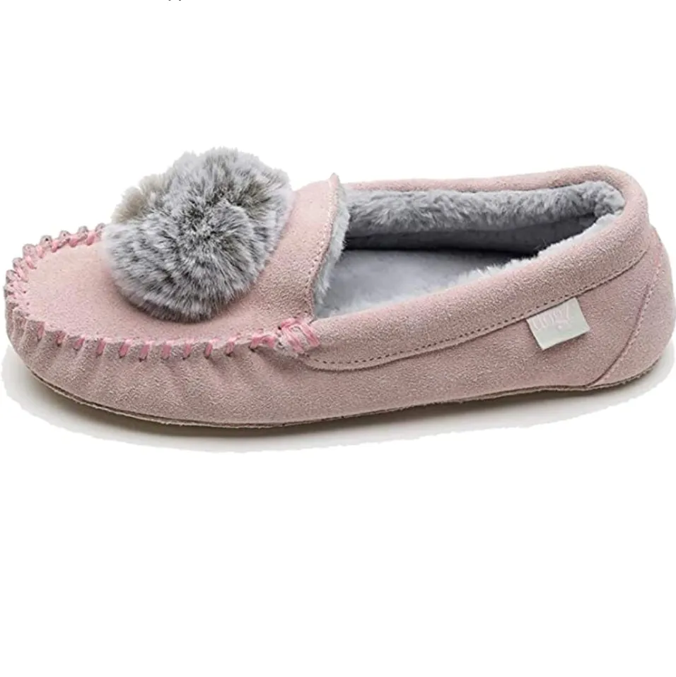 Lazy Dogz - Bessie - Moccasin Slippers - Pink