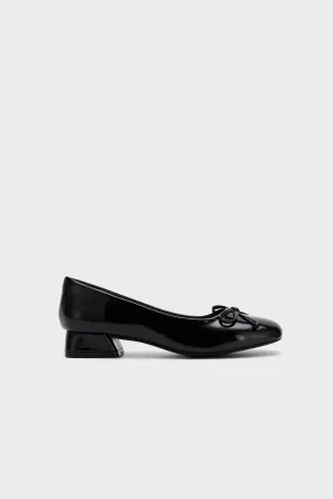 LOW HEEL PUMP WITH BOW
