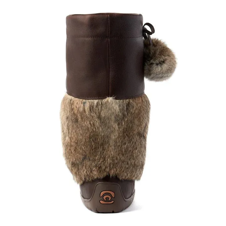 MANITOBAH MUKLUKS WOMEN'S WATERPROOF SNOWY OWL GRAIN LEATHER MUKLUK BOOTS - COCOA