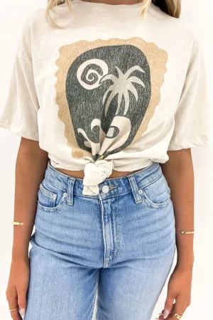 Mediterranean Tie Tee Vintage White