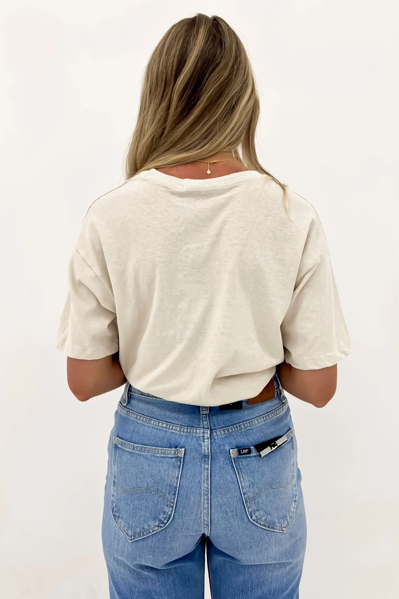 Mediterranean Tie Tee Vintage White