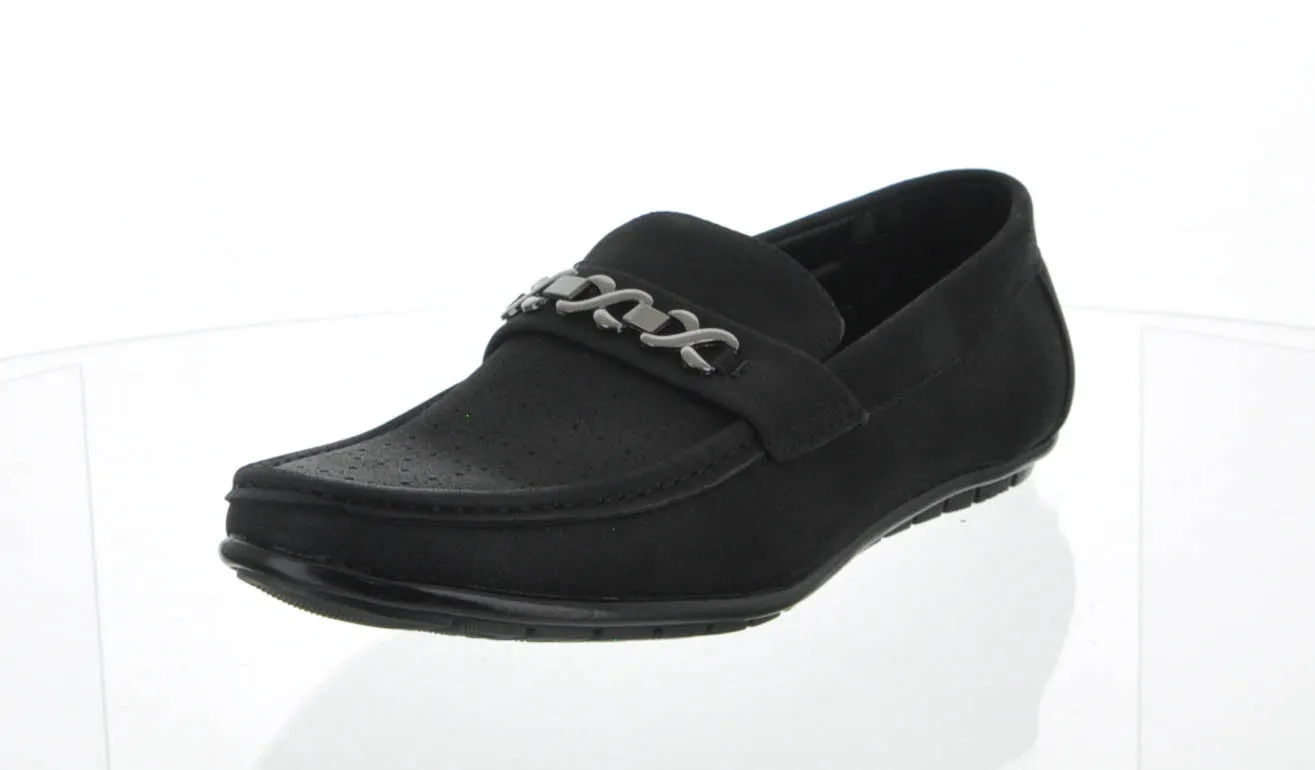 MEN'S SHOES BLACK PU MOCCASINS OH1802-11