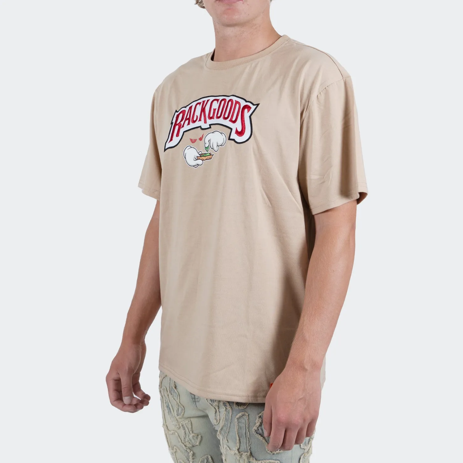 Men's TWO MILL TWENTY Rack Goods Spark Up Tee Tan