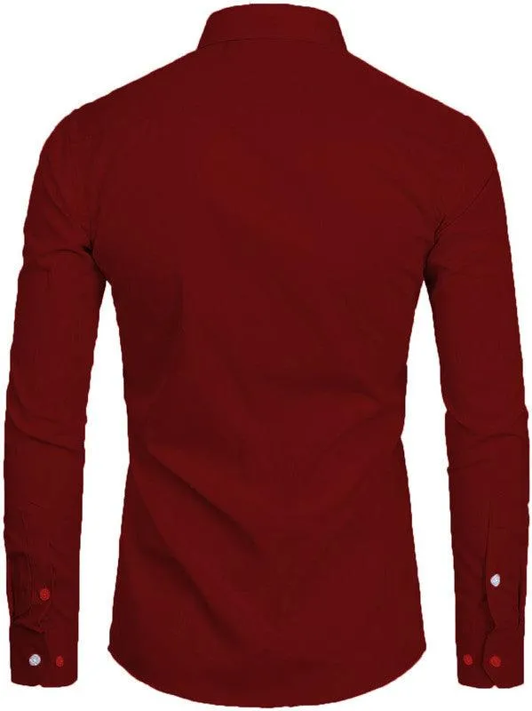 Plain maroon shirt