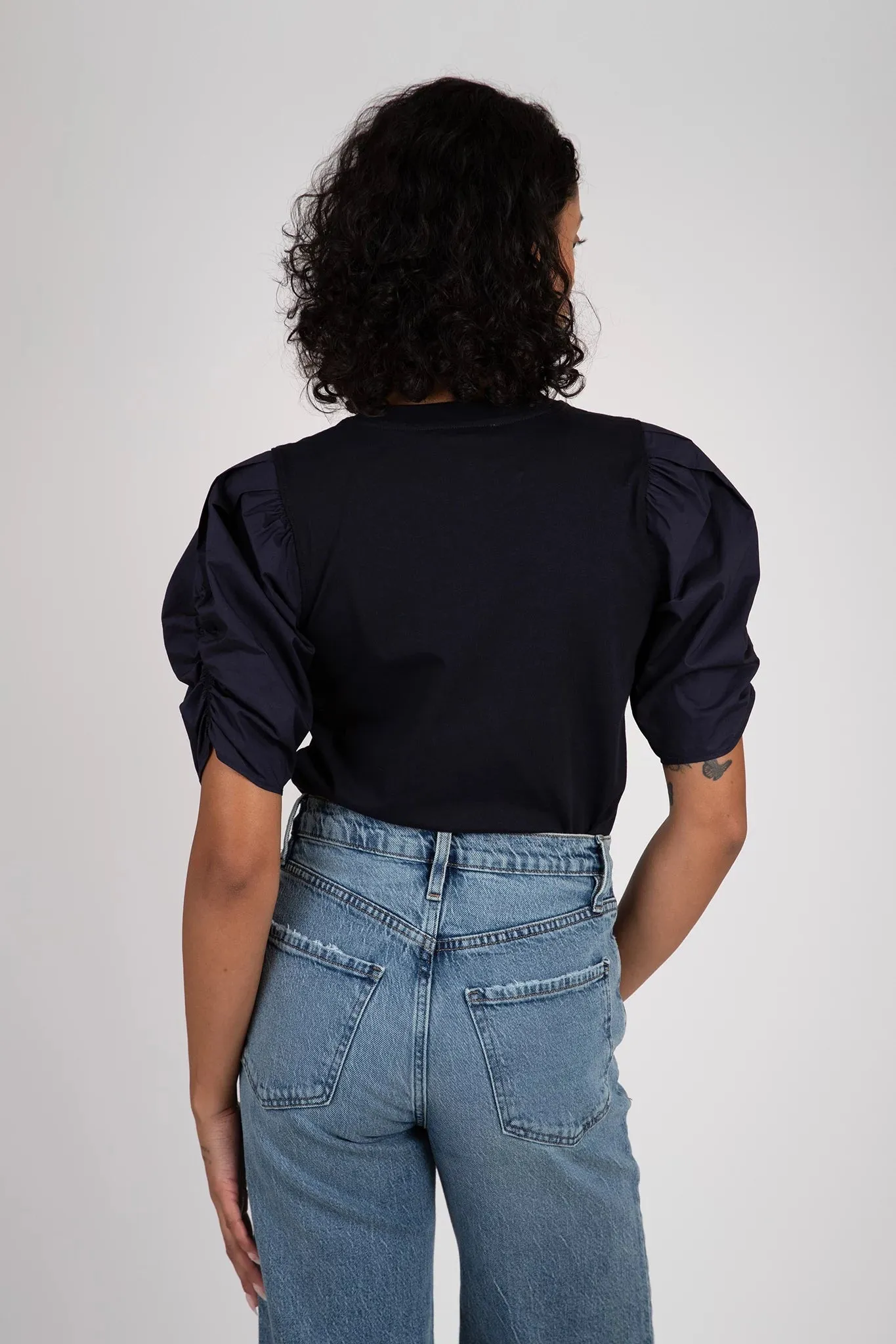 Pleated Puff Sleeve Tee