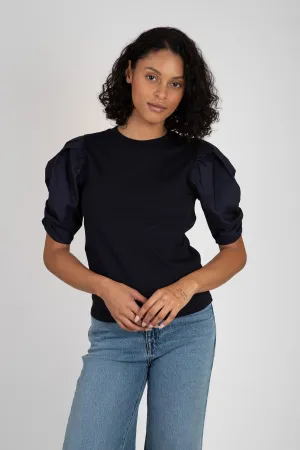 Pleated Puff Sleeve Tee
