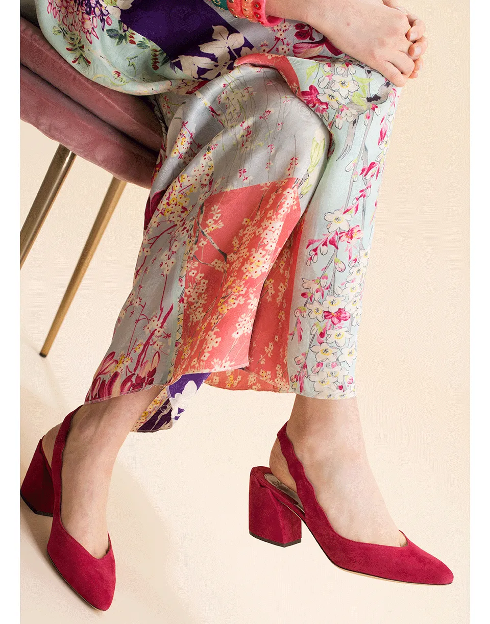 Raspberry Laurena Slingback