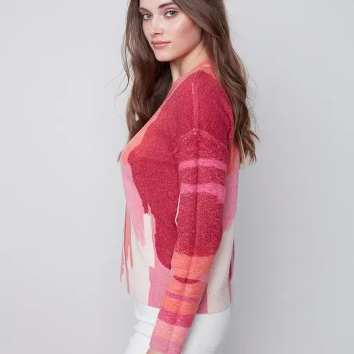 Reversible Pink Camo Sweater