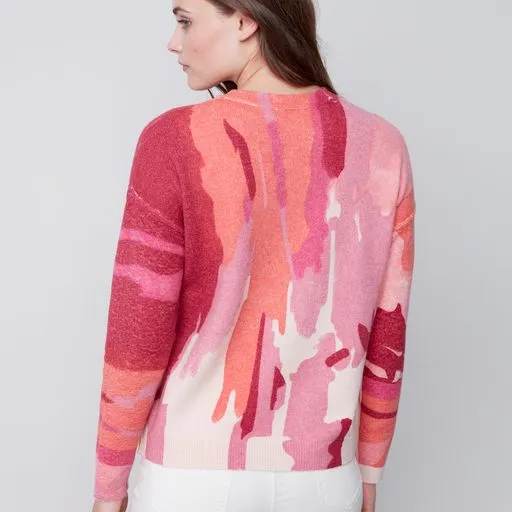 Reversible Pink Camo Sweater