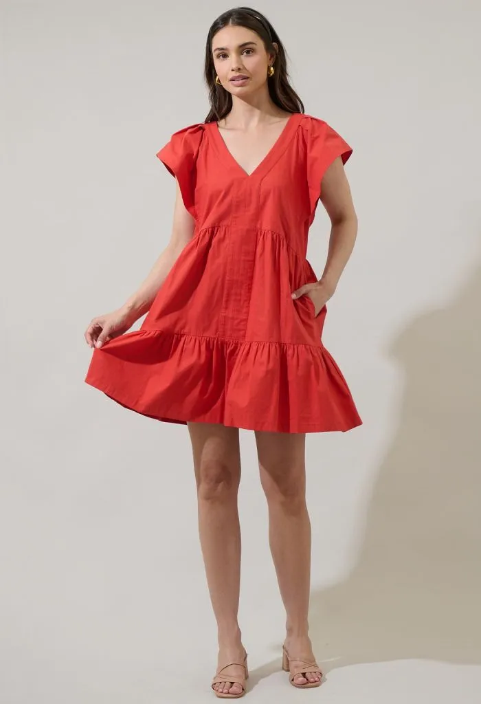 Sabrina Dress-Red