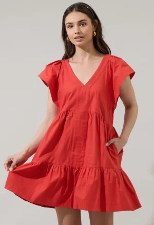 Sabrina Dress-Red