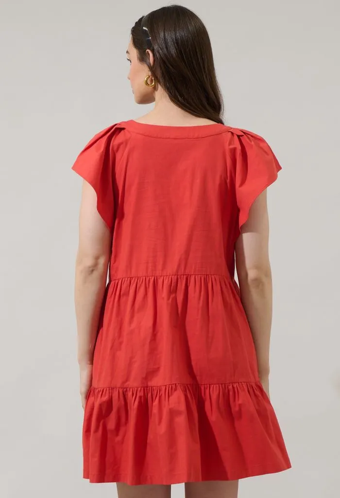 Sabrina Dress-Red