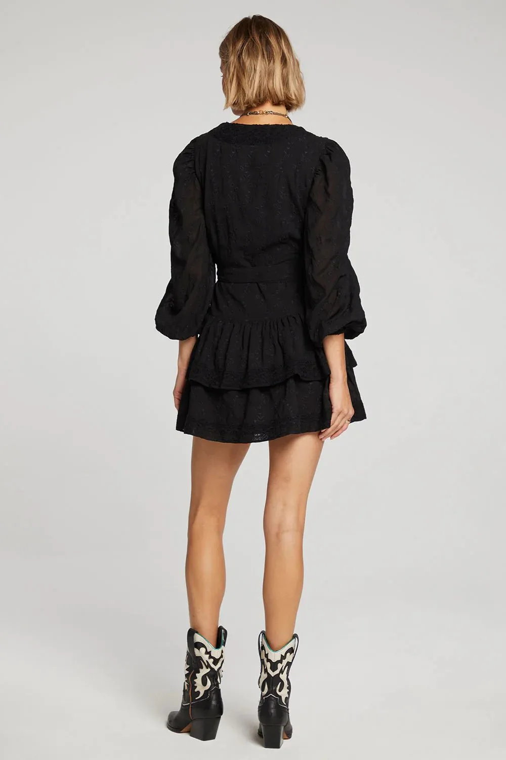 Saltwater Luxe Cassandra Mini Dress in Black