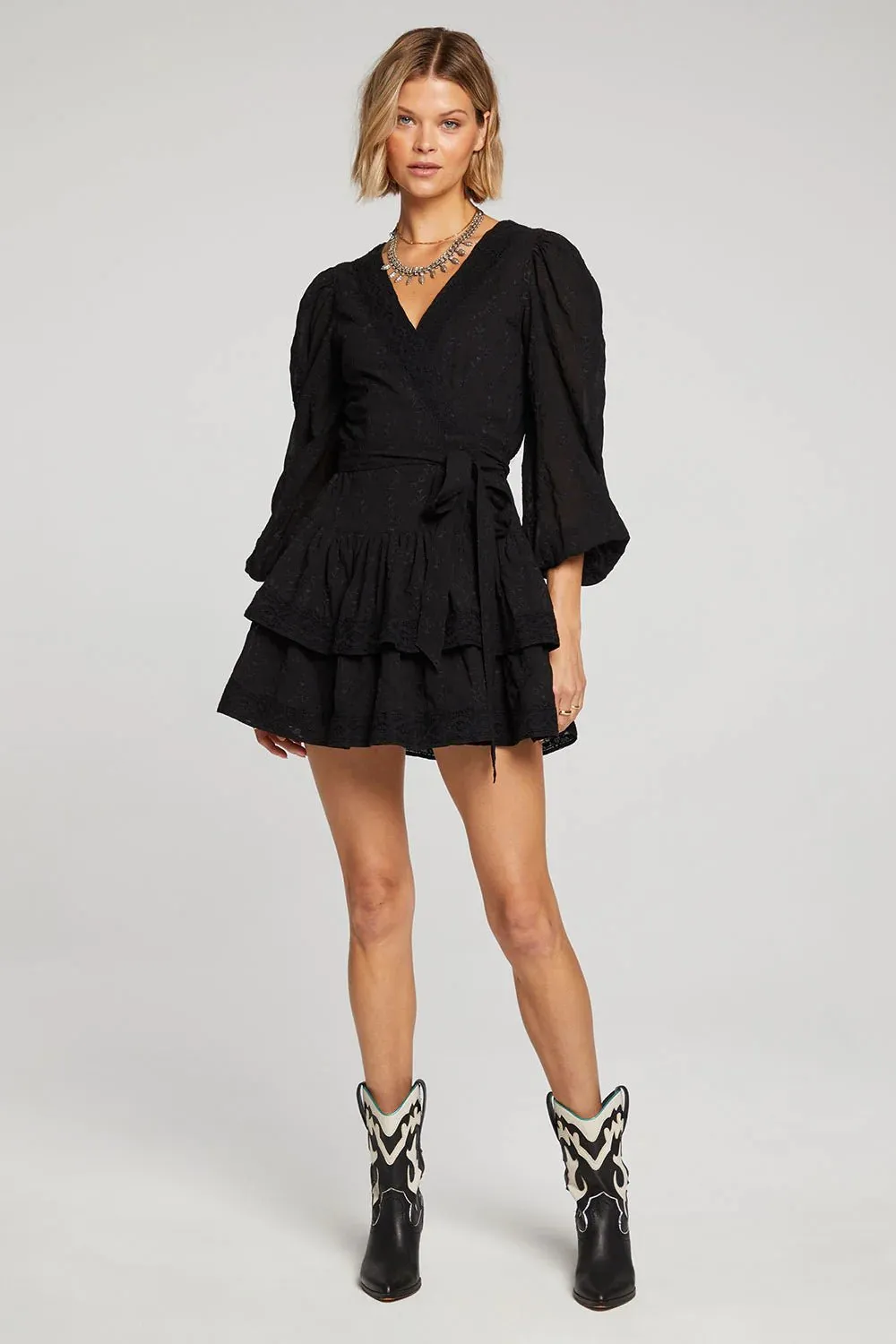 Saltwater Luxe Cassandra Mini Dress in Black
