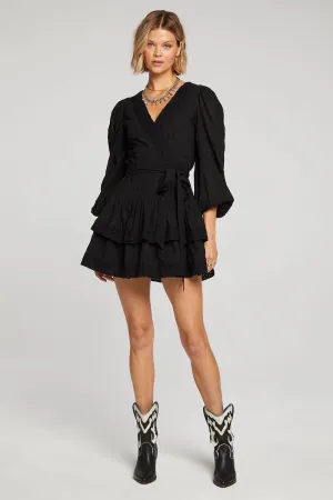 Saltwater Luxe Cassandra Mini Dress in Black