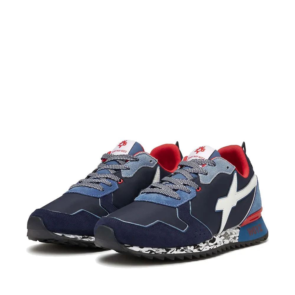Scarpe Uomo W6YZ Sneakers Jet-M. in Tessuto Tecnico e Suede colore Navy Azure e Celeste