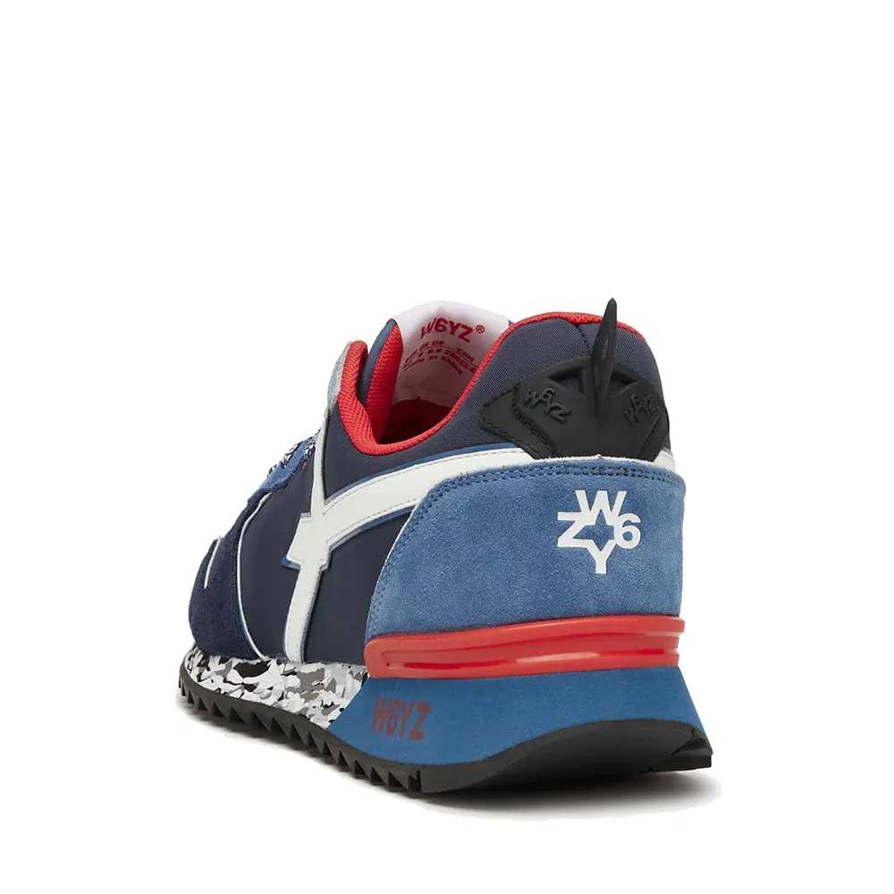 Scarpe Uomo W6YZ Sneakers Jet-M. in Tessuto Tecnico e Suede colore Navy Azure e Celeste
