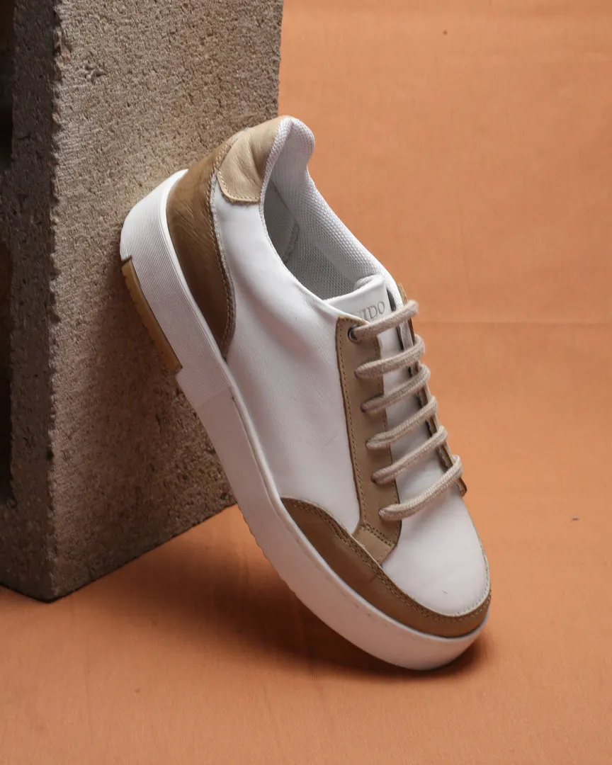 Sneaker State White & Tan
