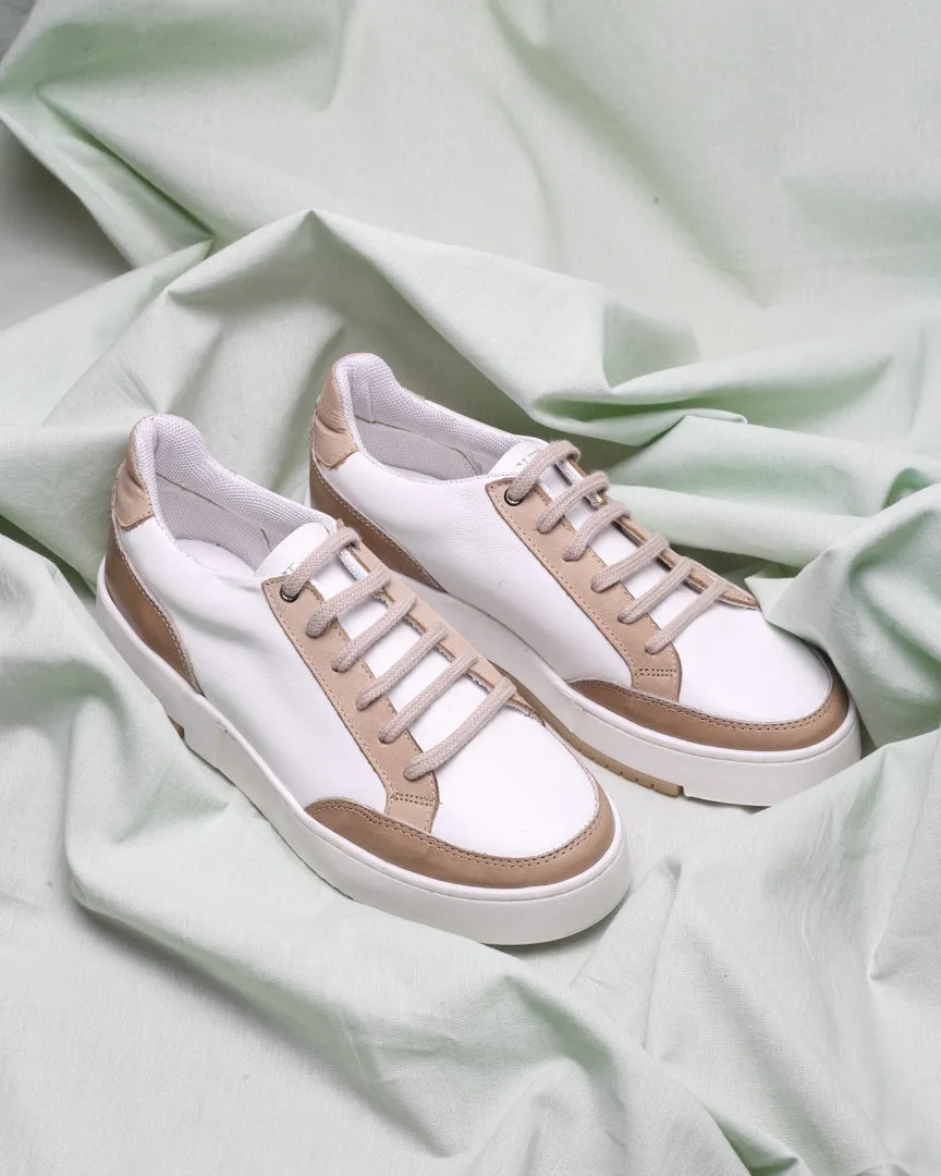 Sneaker State White & Tan