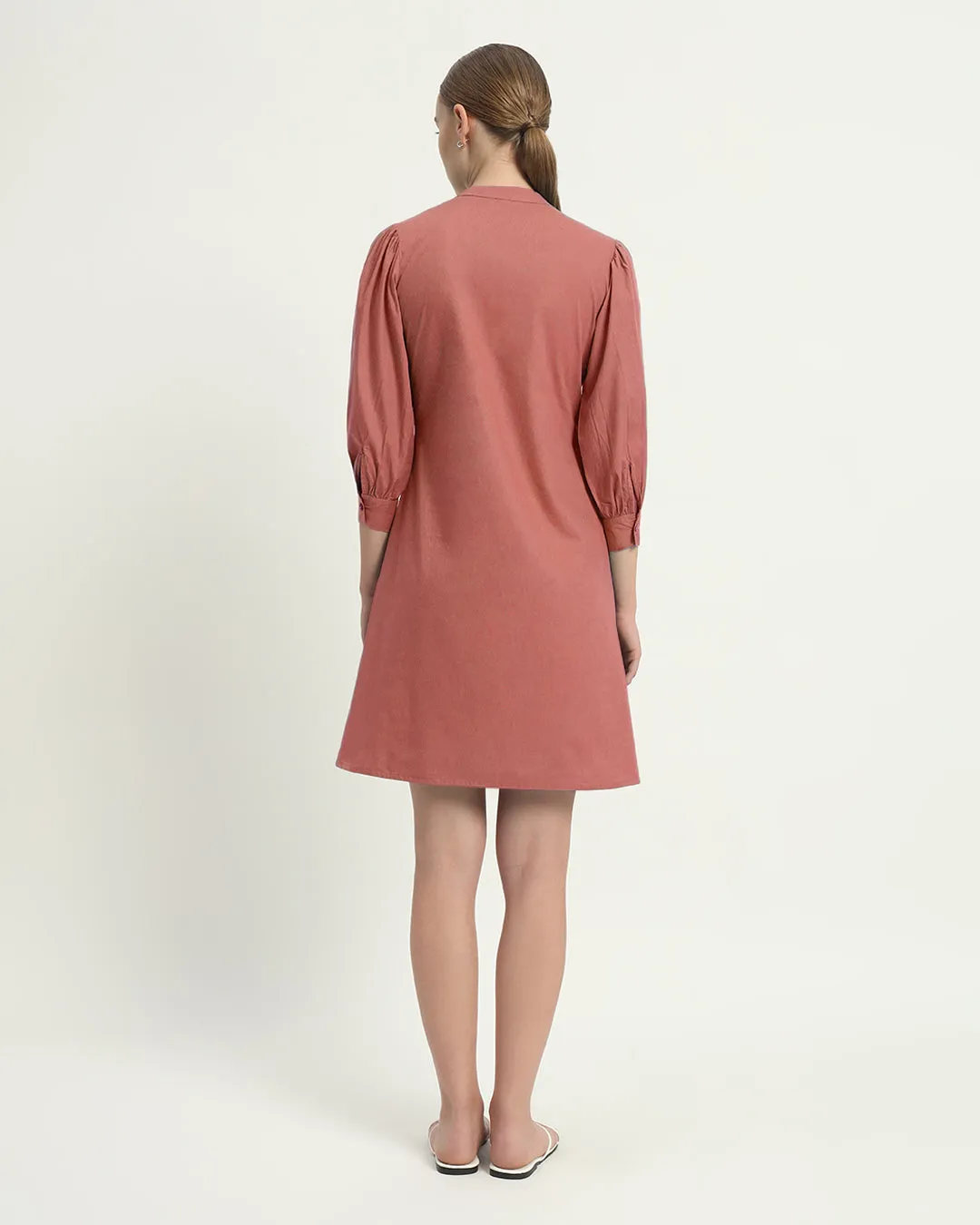 The Roslyn  Ivory Pink Cotton Dress