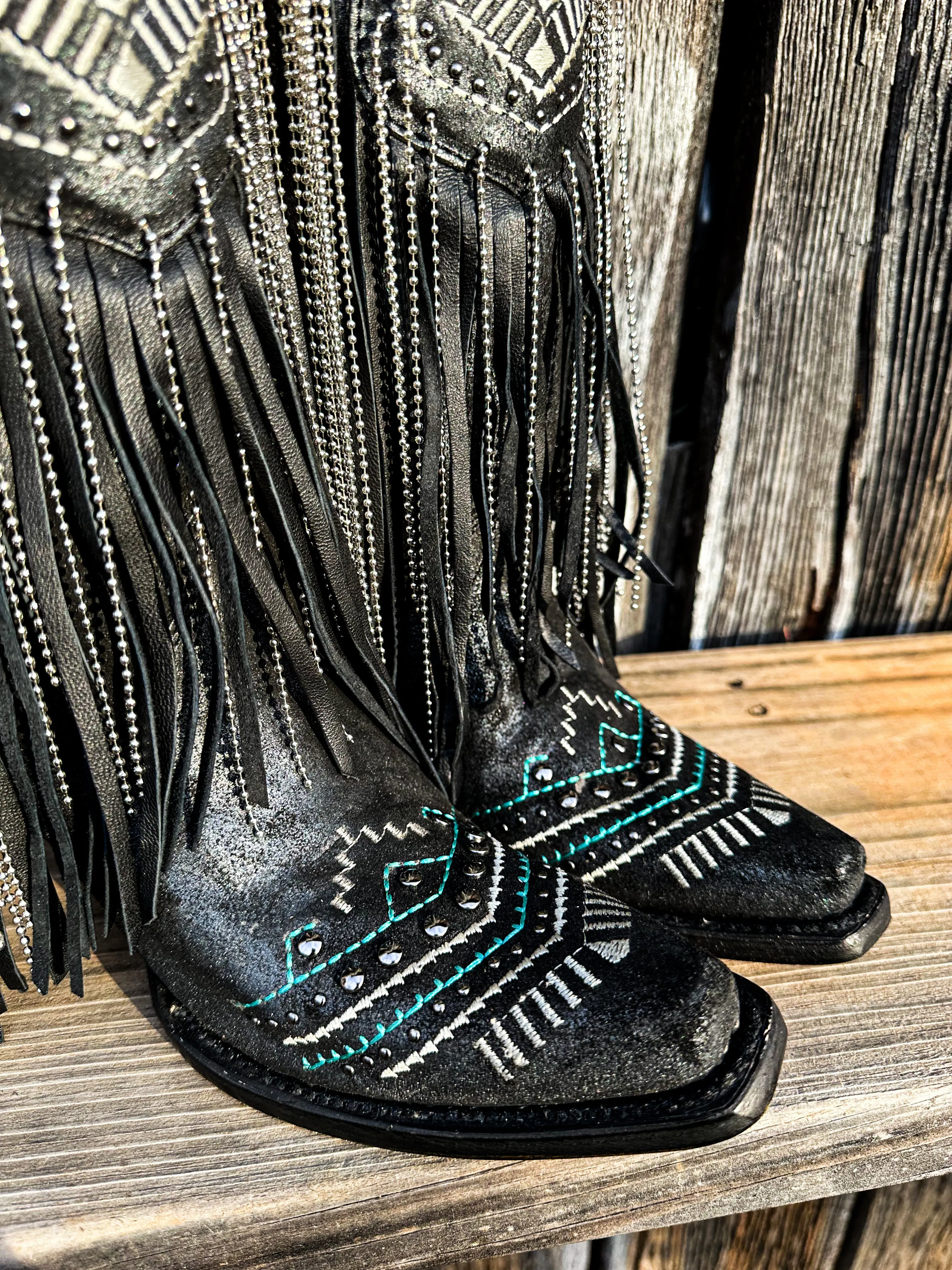 Turquoise Texan Thunderbird Corral Boot