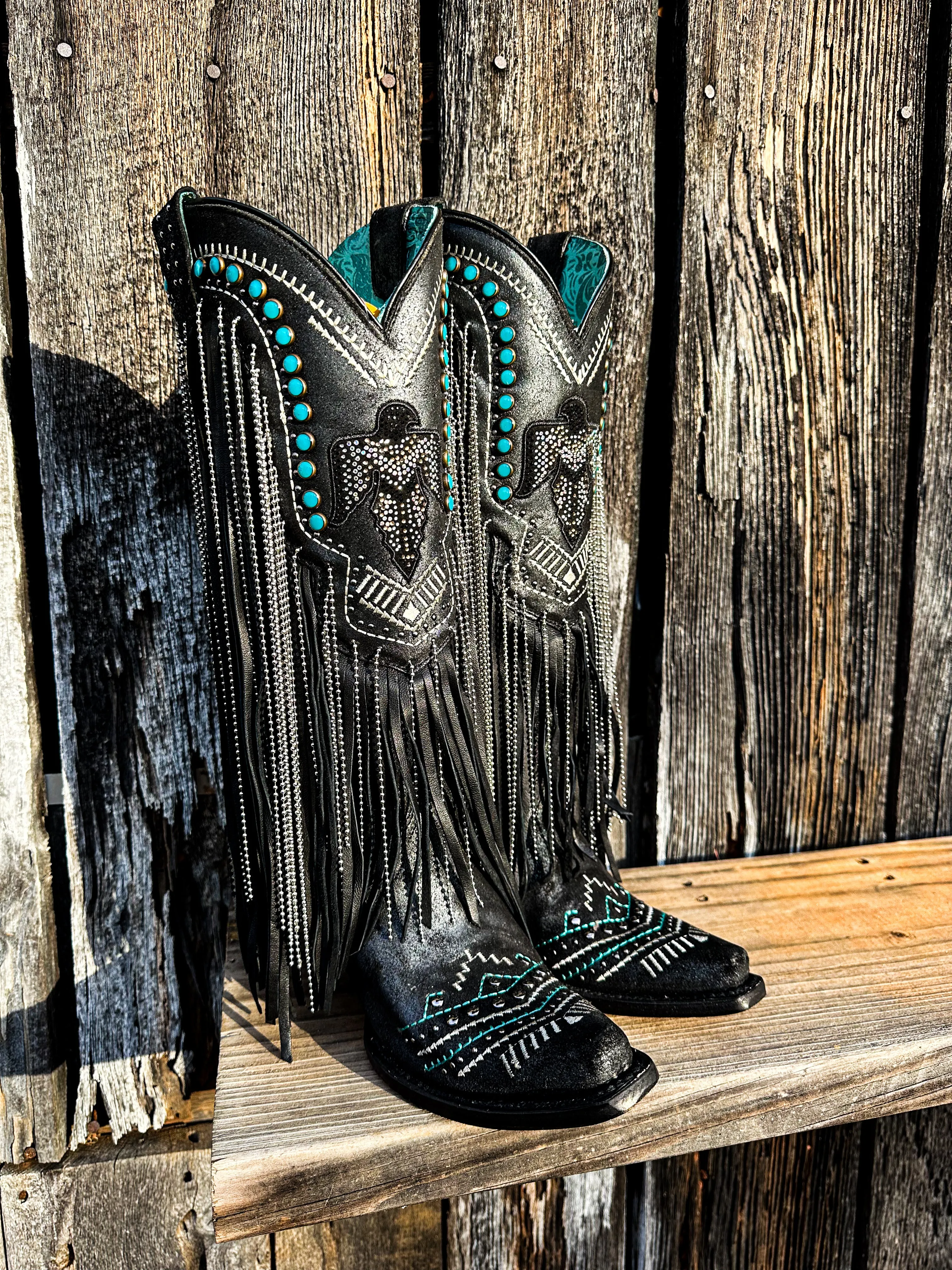 Turquoise Texan Thunderbird Corral Boot