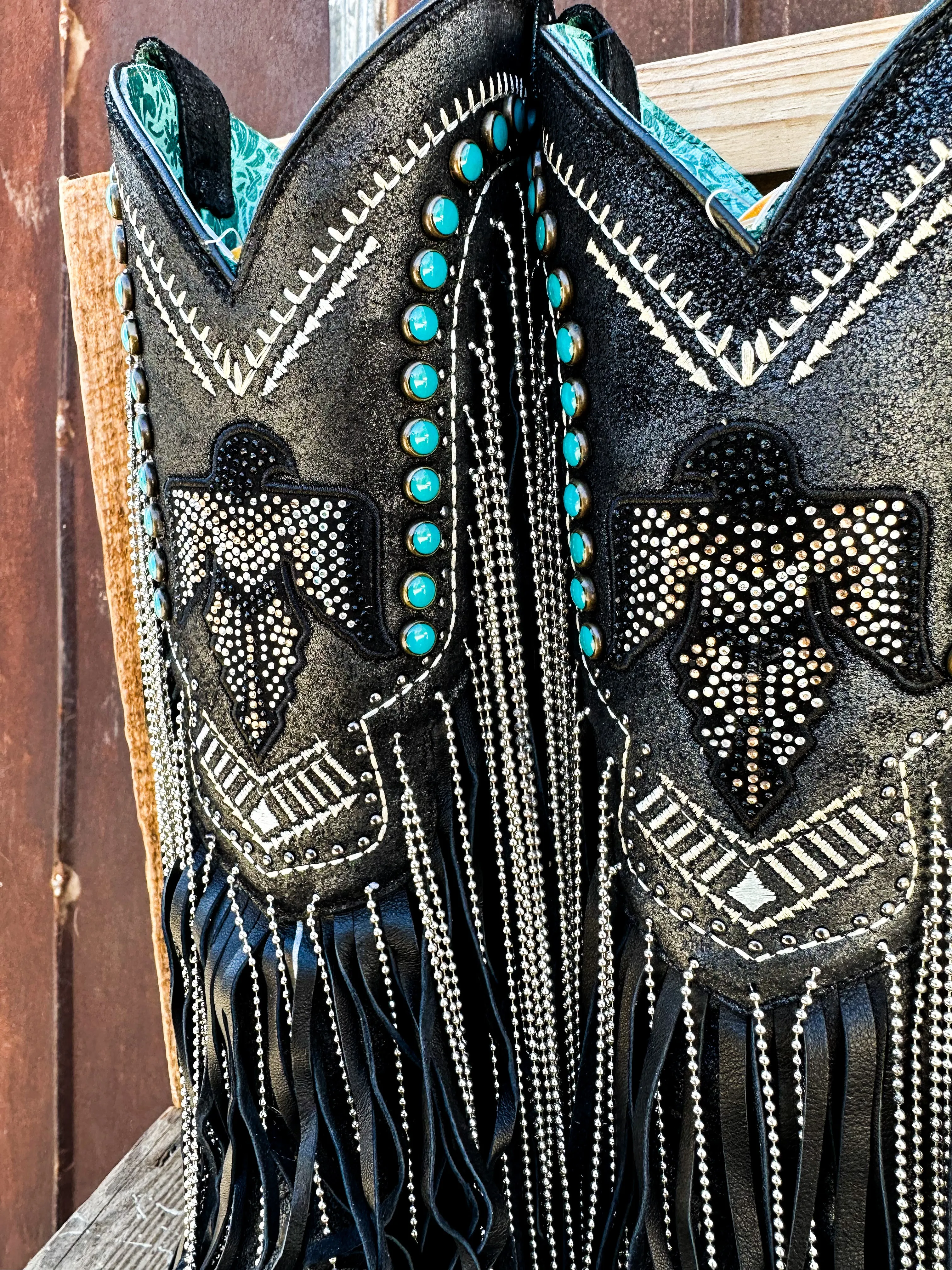 Turquoise Texan Thunderbird Corral Boot